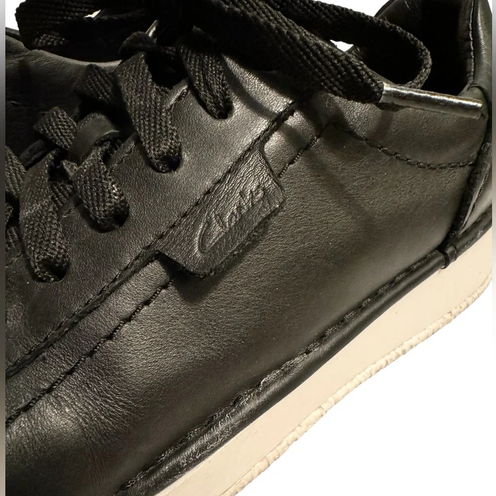 Clarks Black Leather Sneakers Size 9